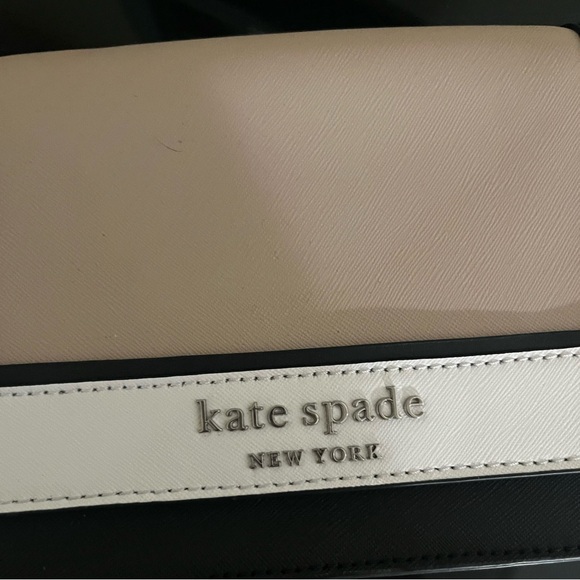 Kate Spade Cameron Colorblock Convertible Crossbody, Black/White/Tan - Picture 9 of 10